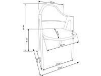 Стул K247 серый и медовый дуб pilt 3