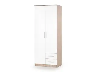 Riidekapp LIMA S-2 sonoma ja valge pilt