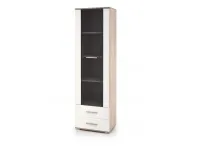 Vitriinkapp LIMA W-1 sonoma ja valge pilt 2