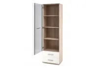 Vitriinkapp LIMA W-1 sonoma ja valge pilt 4