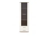 Vitriinkapp LIMA W-1 sonoma ja valge pilt 3