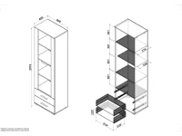 Vitriinkapp LIMA W-1 sonoma pilt 5
