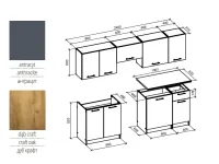 Köök DARIA 240 tamm craft / antratsiit pilt 4