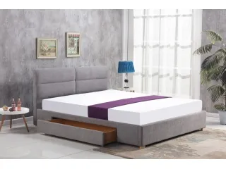 Voodi 160x200 MERIDA helehall pilt