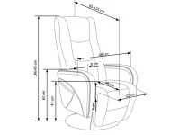 Lamamistool PULSAR 2 recliner beež pilt 4