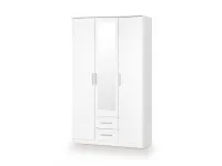 Riidekapp LIMA S-3 valge peegliga pilt 2