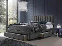 Voodi 160x200 GRACE hall samet pilt 2