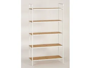 Riiul BAMBOO 5 valge raam suur pilt