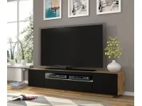 TV стол AURA S 200 дуб + черный pilt 6