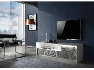TV-alus TORINO 1P1T valge/hall pilt