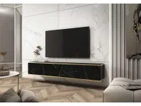 TV стол ORO 175 черный мрамор pilt 2