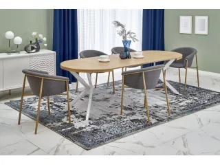 Pikendatav laud PERONI tamm-valge pilt
