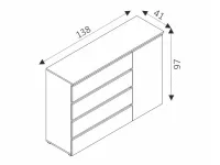Kummut COSMO С05 - Valge pilt 3