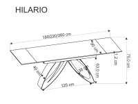 Pikendatav laud HILARIO valge marmor pilt 6
