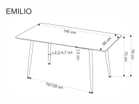 Стол EMILIO 140 pilt 8