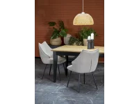 Стол раздвижной EDMONDO натуральный/черный pilt 7