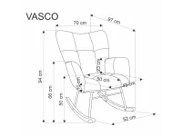 Кресло-качалка VASCO бежевый pilt 3
