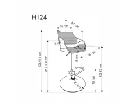 Барный стул низкий H124 черный pilt 4