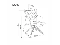 Стул K535 бежевый pilt 9