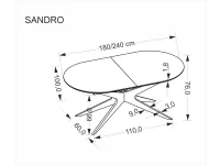Pikendatav laud SANDRO pilt 9