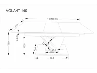 Pikendatav laud VOLANT 160-200 pilt 8