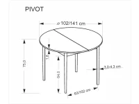 Pikendatav laud PIVOT tamm artisan pilt 8