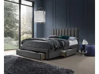 Voodi 140x200 GRACE hall samet pilt 2