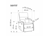 Tugitool SEMIR 2 elektriline recliner - Hall pilt 11