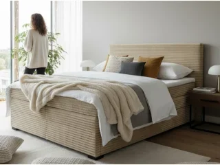 Континентальная кровать 180х200 CONTI - Tilia 03 кремовый pilt