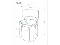 Стул K600 бежевый pilt 3