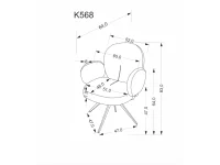 Стул K568 серый pilt 6