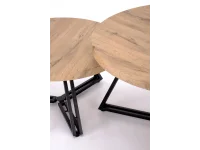 Diivanilaud ANGER kahe komplekt, peal - kuldne tamm, jalad - mustad pilt 6