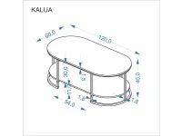 Журнальный стол KALUA белый мрамор/золото pilt 3
