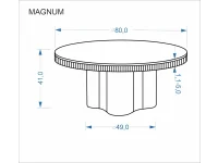 Diivanilaud MAGNUM valge marmor / looduslik pilt 3
