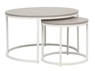 Diivanilaud Komplekt 2tk RIVER 80 hall/valge pilt