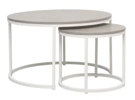 Diivanilaud Komplekt 2tk RIVER 80 hall/valge
