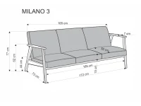 Diivan MILANO 3S oliiv CASTEL 39 / tume pähkel pilt 4