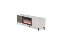 TV-alus RANDOM 2 RTV-K  kaminaga 180 cm, kašmiir / pähkel / must pilt 5