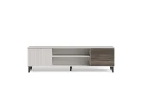 TV-alus RANDOM 2 RTV-K  kaminaga 180 cm, kašmiir / pähkel / must pilt 25