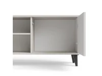 TV-alus RANDOM 2 RTV-K  kaminaga 180 cm, kašmiir / pähkel / must pilt 17