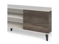 TV-alus RANDOM 2 RTV-K  kaminaga 180 cm, kašmiir / pähkel / must pilt 16