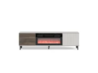 TV-alus RANDOM 2 RTV-K  kaminaga 180 cm, kašmiir / pähkel / must pilt 22
