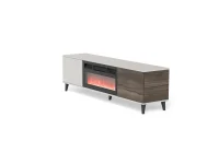 TV-alus RANDOM 2 RTV-K  kaminaga 180 cm, kašmiir / pähkel / must pilt 3