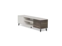 TV-alus RANDOM 2 RTV-K  kaminaga 180 cm, kašmiir / pähkel / must pilt 7