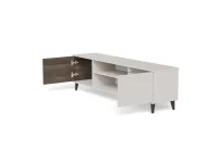 TV-alus RANDOM 2 RTV-K  kaminaga 180 cm, kašmiir / pähkel / must pilt 8